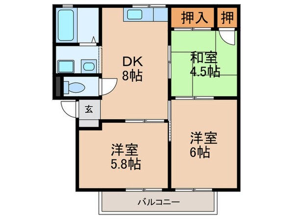 カドリ－ル角野の物件間取画像